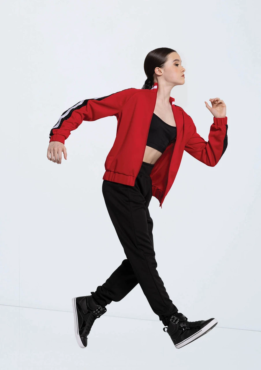 Weissman Sequin Striped Track Jacket