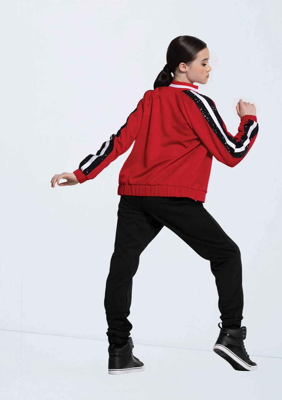 Weissman Sequin Striped Track Jacket - Image 5