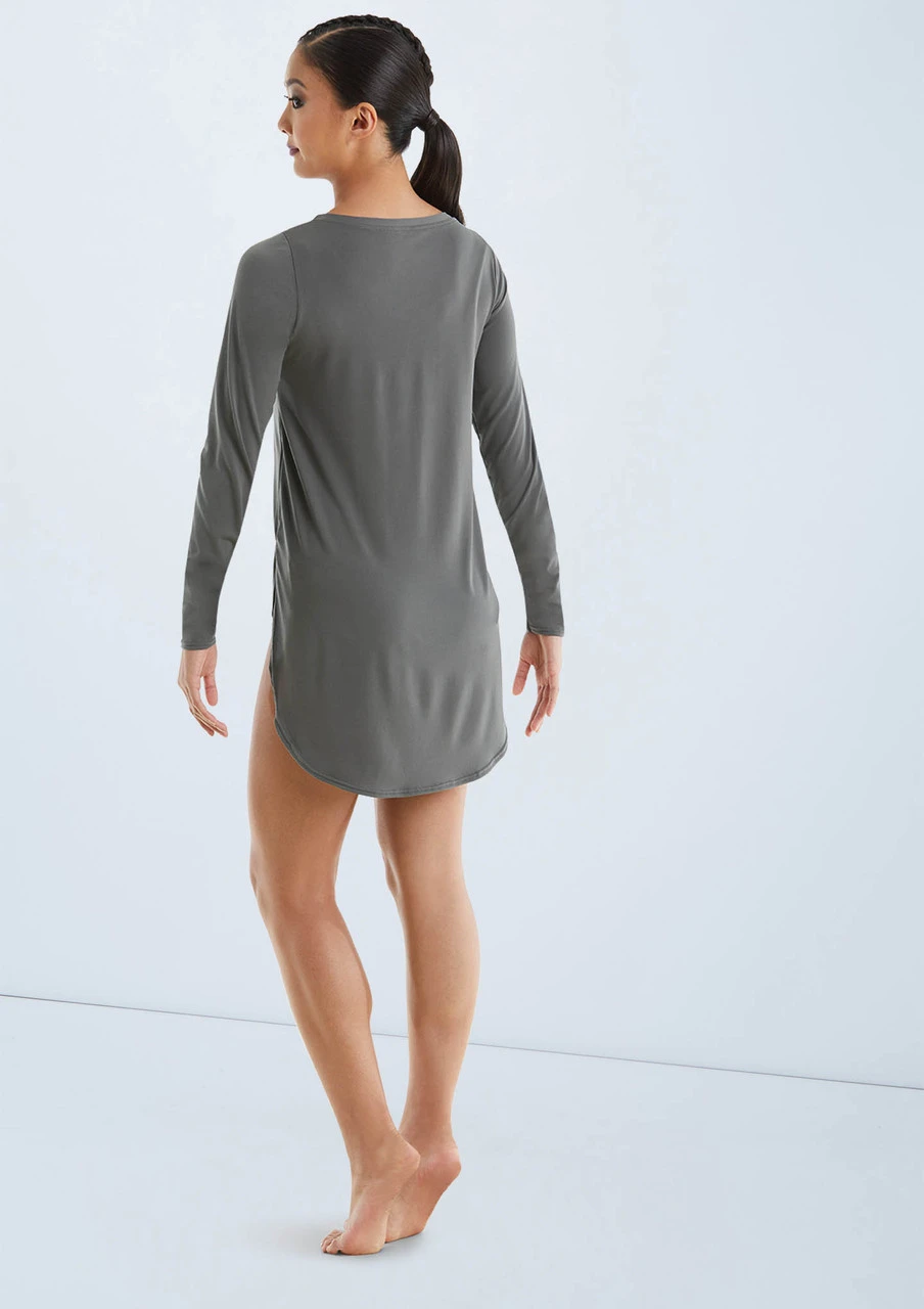 Weissman Long Sleeve Favorite Tee Dress - Image 2