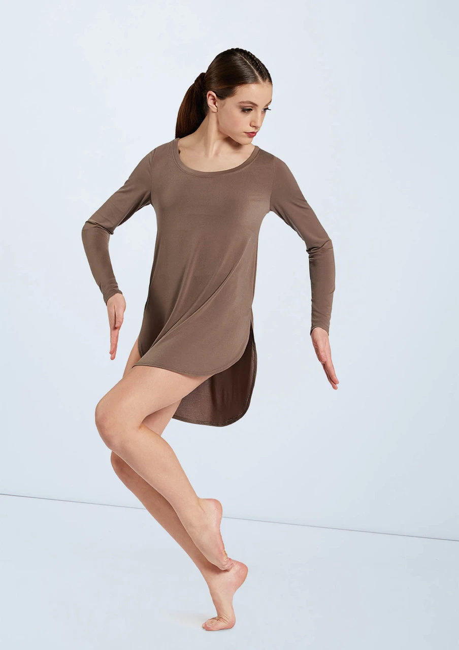 Weissman Long Sleeve Favorite Tee Dress - Image 3