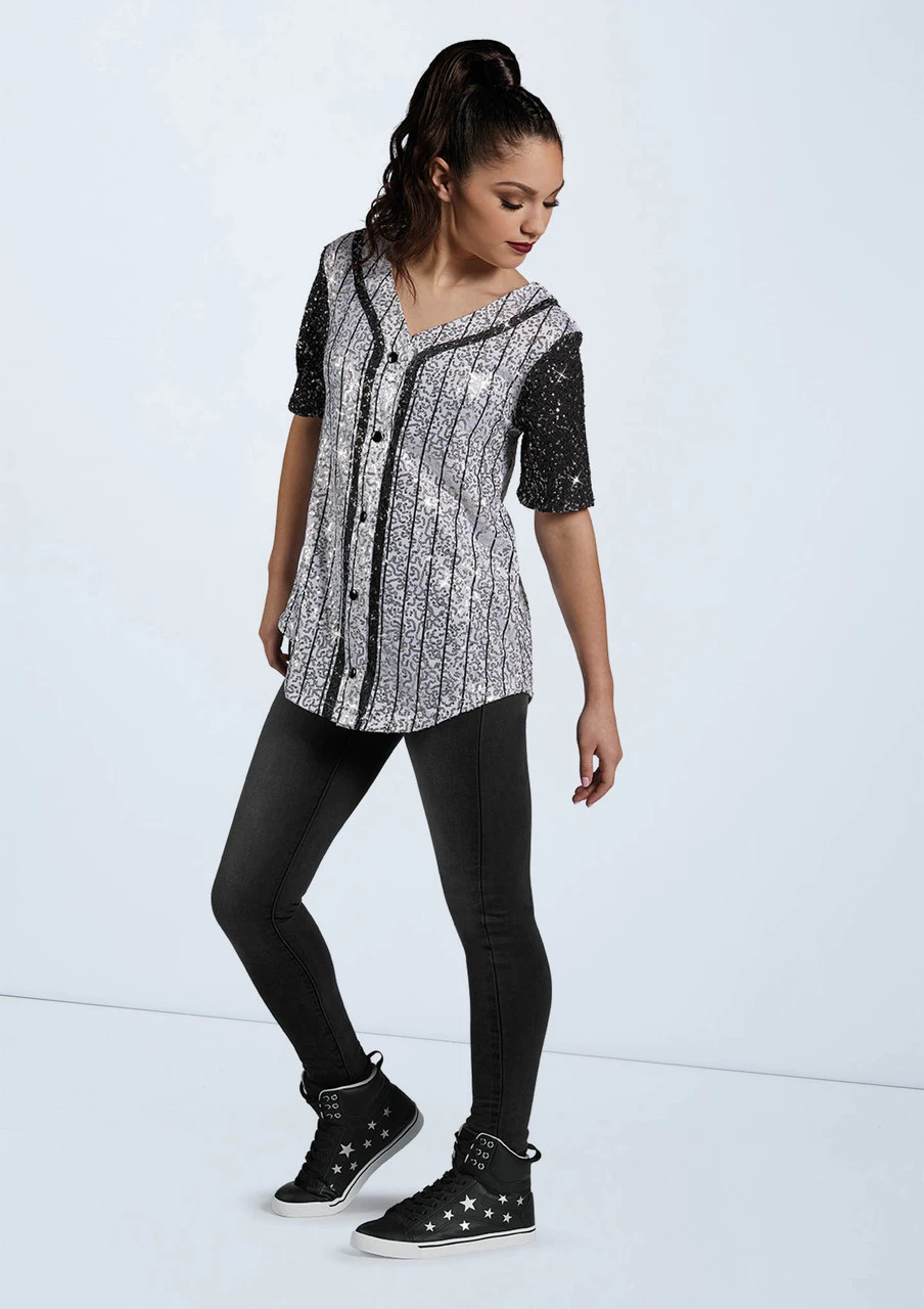 Weissman Sequin Baseball Jersey - Image 5