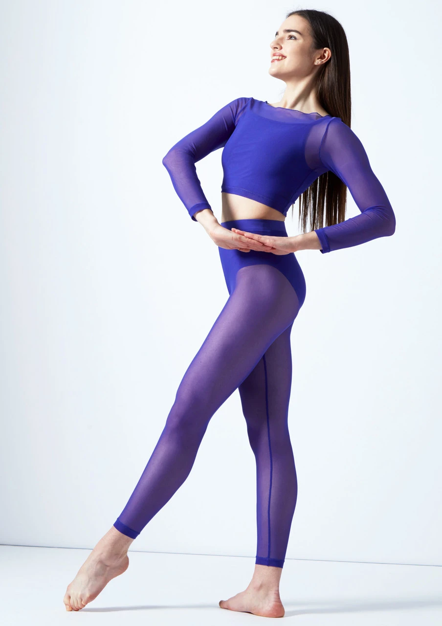 Move Dance Gianna Mesh Long Sleeve Dance Crop Top