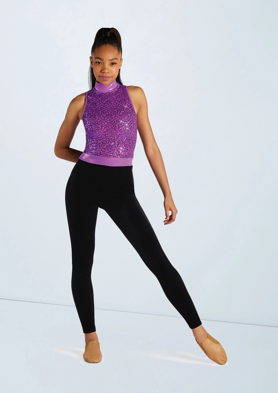 Weissman Sequin Mock Neck Unitard - Image 7