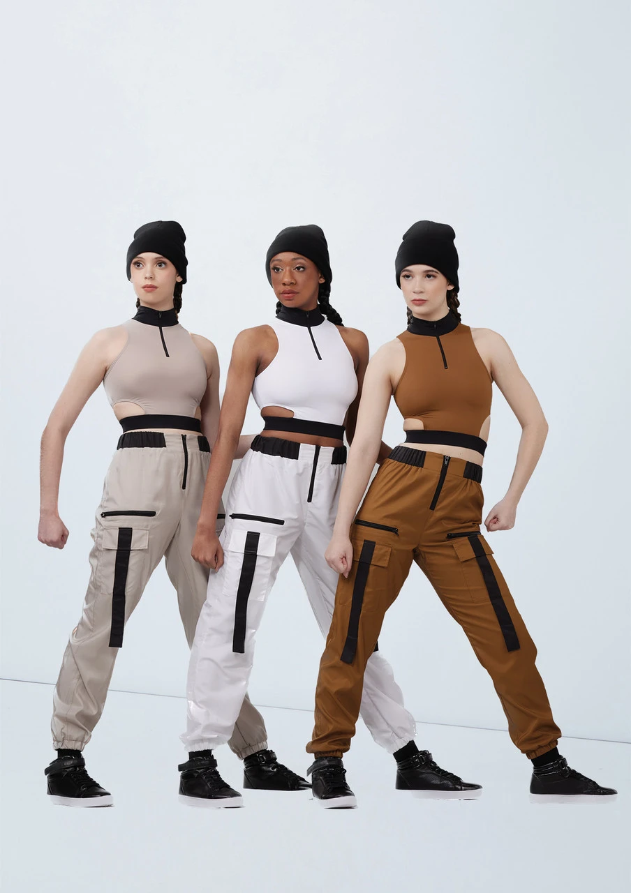 Weissman Mock Neck Cutout Waist Top - Image 3